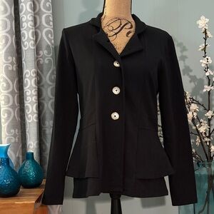 Lilla P Knit Button Front Blazer